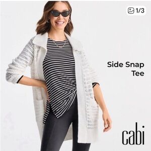 Cabi Side Snap Tee size Small